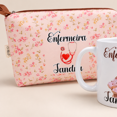 Kit Presente Nécessaire + Caneca Personalizada